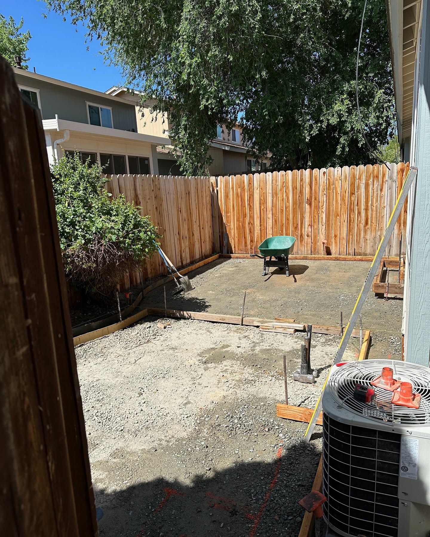 Backyard Turf & Concrete Patio - before