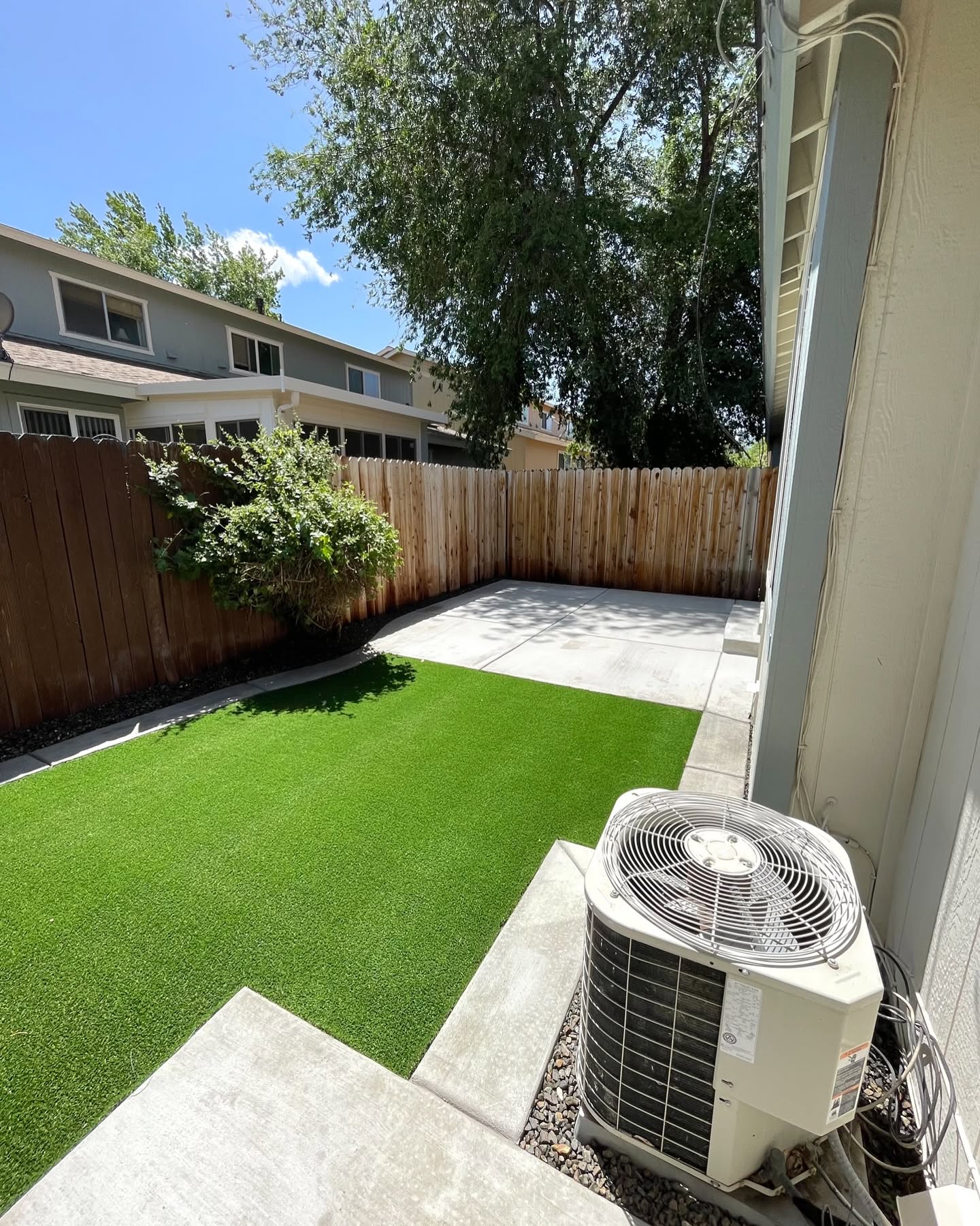 Backyard Turf & Concrete Patio - after